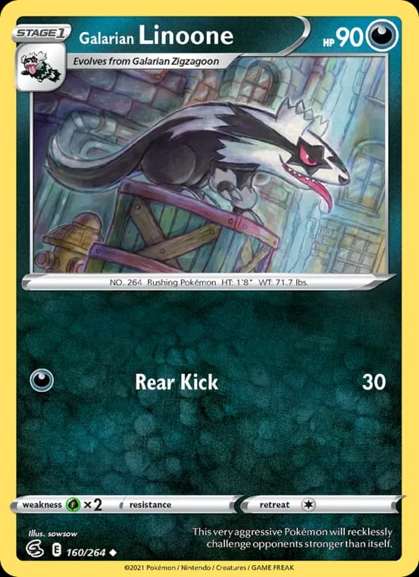 Galarian Linoone 160/264, Fusion Strike