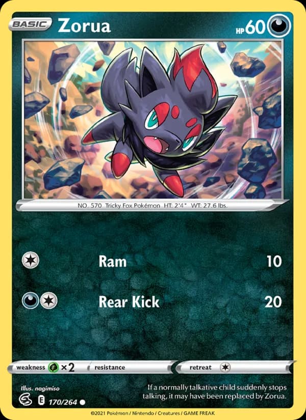 Zorua 170/264, Fusion Strike