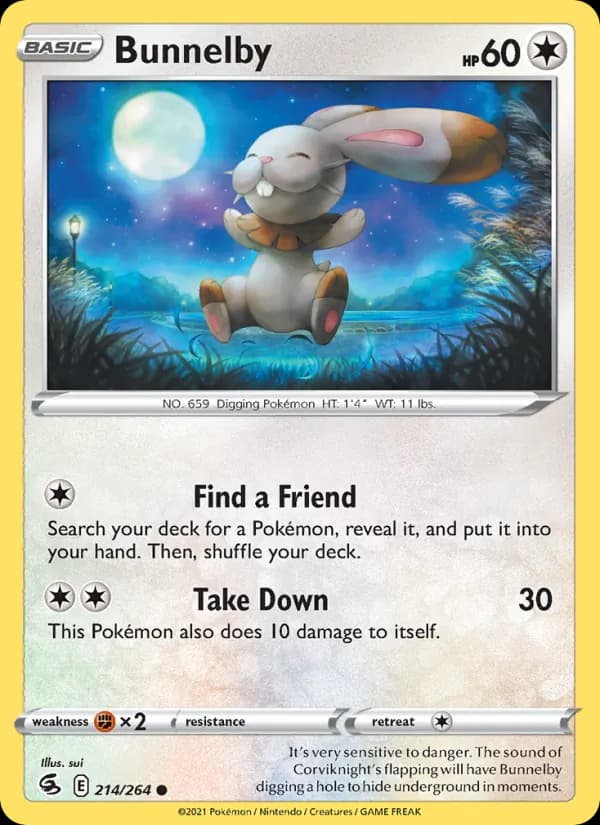 Bunnelby 214/264, Fusion Strike