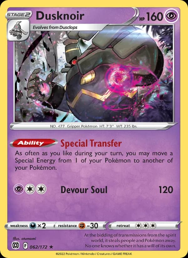 Dusknoir 062/172, Brilliant Stars