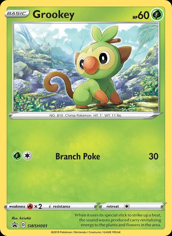 Grookey SWSH001/307, SWSH Black Star Promos