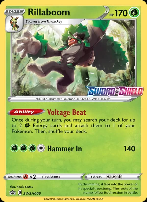 Rillaboom SWSH006/307, SWSH Black Star Promos