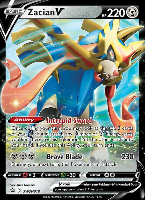 Zacian V SWSH018/307, SWSH Black Star Promos