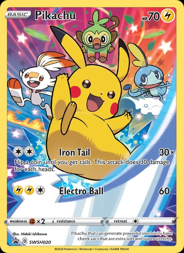 Pikachu SWSH020/307, SWSH Black Star Promos