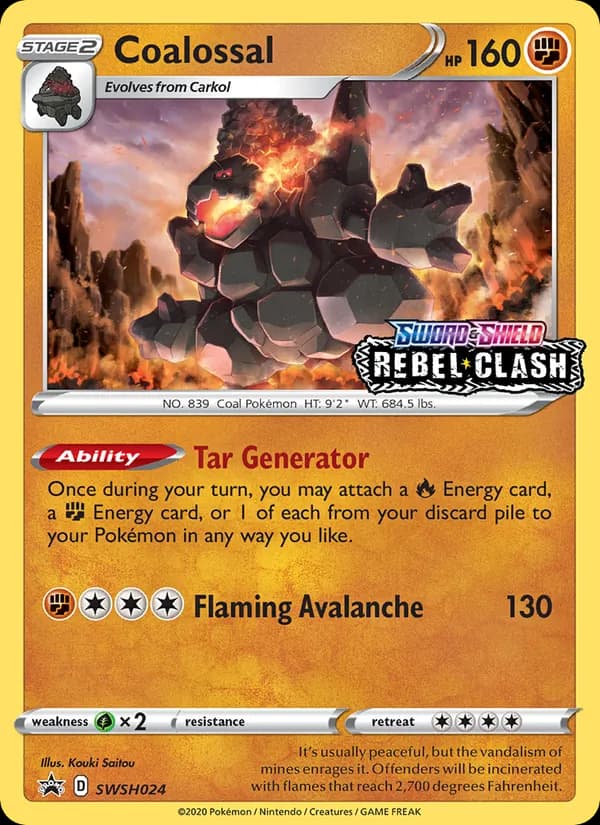 Coalossal SWSH024/307, SWSH Black Star Promos