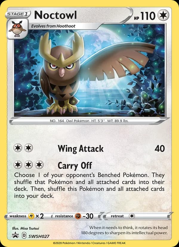 Noctowl SWSH027/307, SWSH Black Star Promos