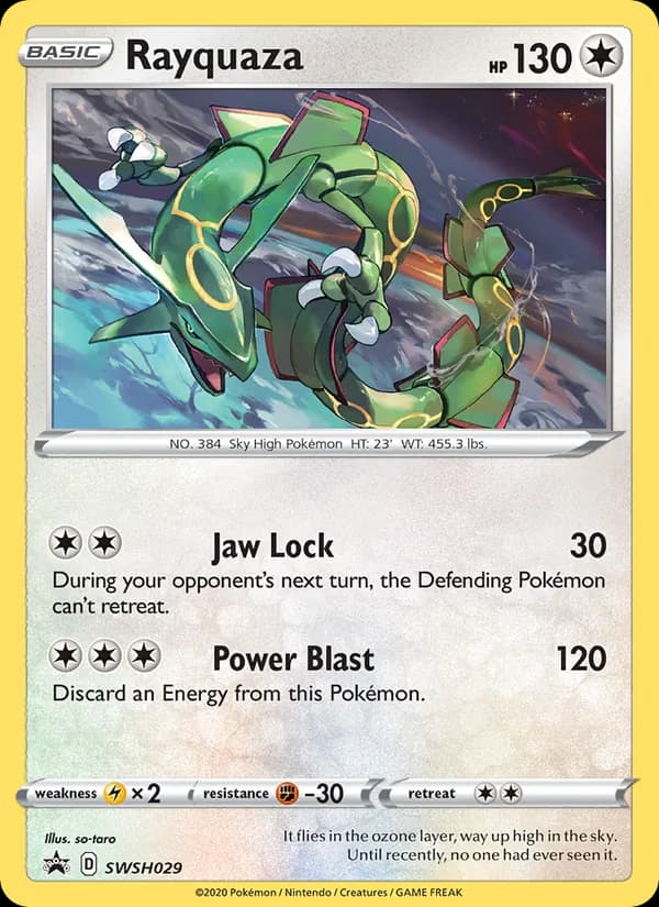 Rayquaza SWSH029/307, SWSH Black Star Promos