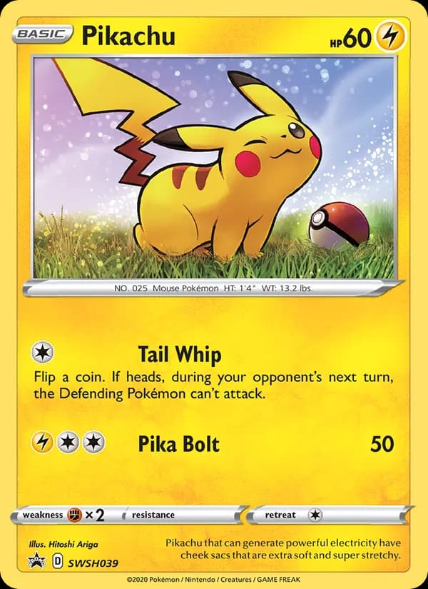 Pikachu SWSH039/307, SWSH Black Star Promos