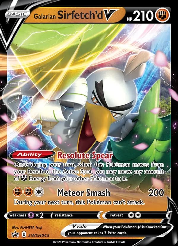Galarian Sirfetch'd V SWSH043/307, SWSH Black Star Promos
