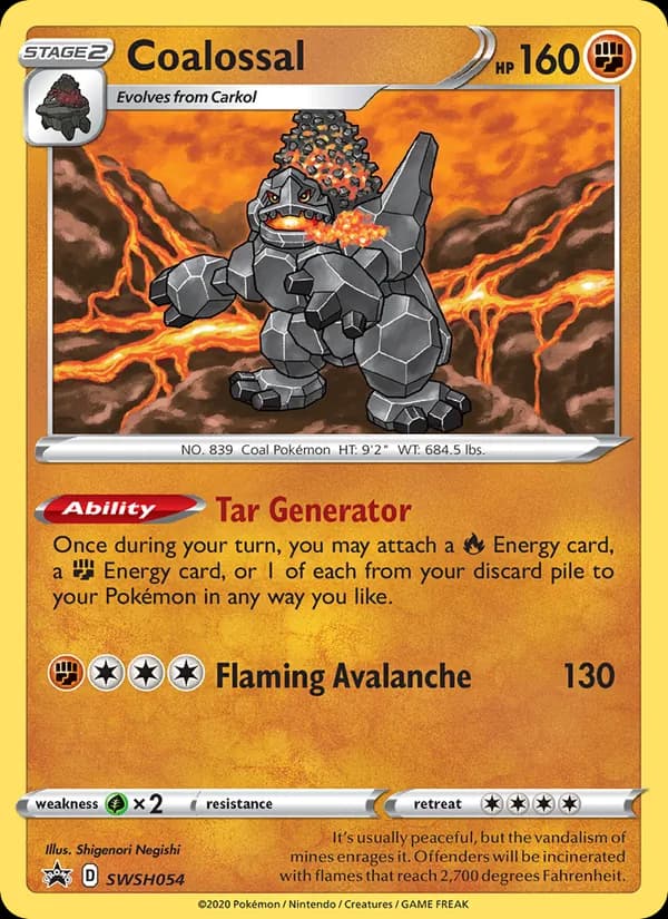 Coalossal SWSH054/307, SWSH Black Star Promos