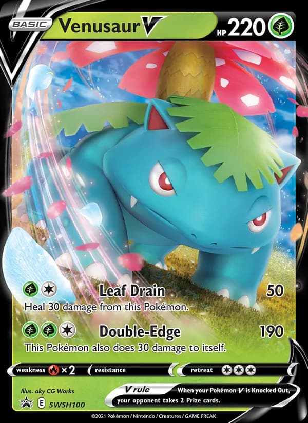 Venusaur V SWSH100/307, SWSH Black Star Promos
