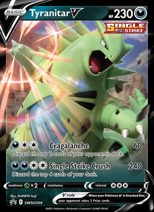 Tyranitar V SWSH109/307, SWSH Black Star Promos