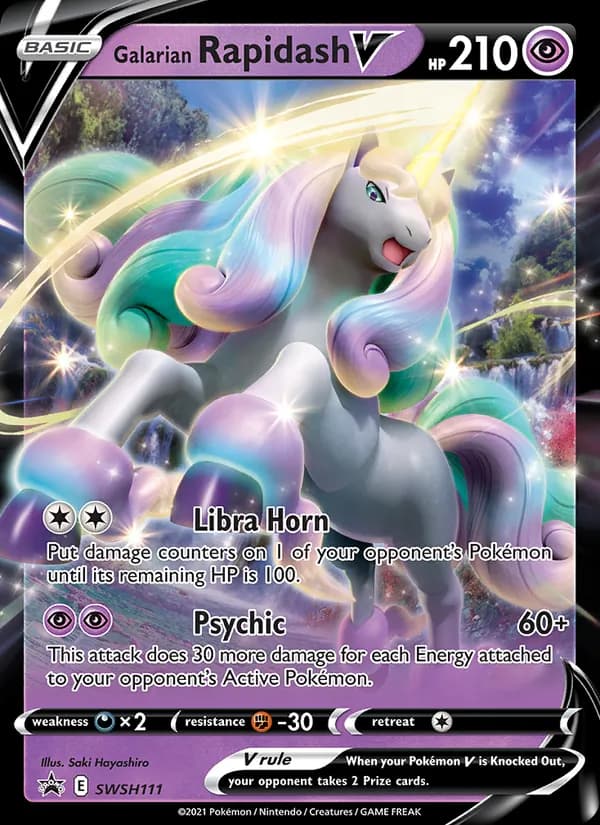 Galarian Rapidash V SWSH111/307, SWSH Black Star Promos
