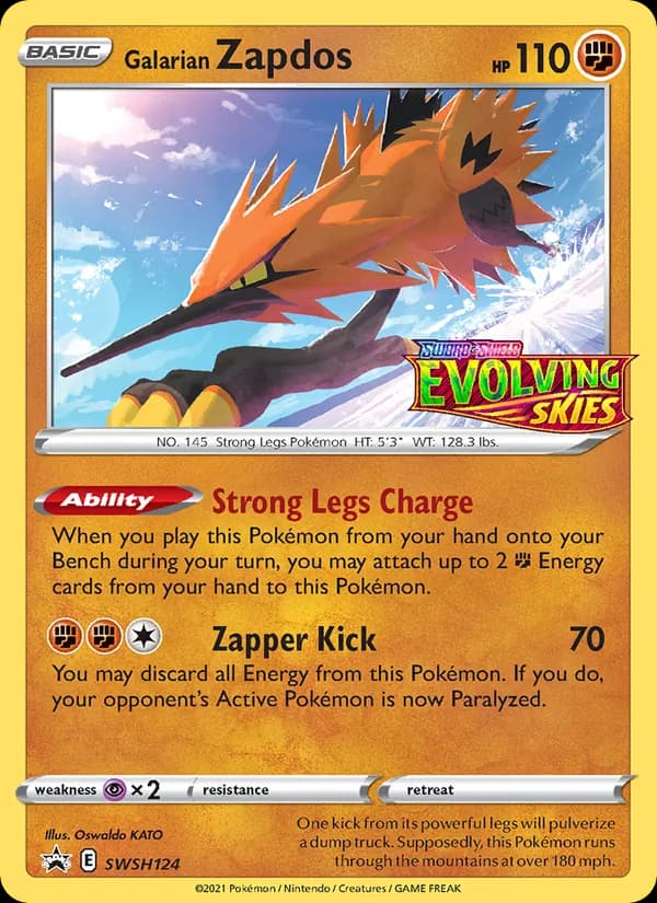 Galarian Zapdos SWSH124/307, SWSH Black Star Promos
