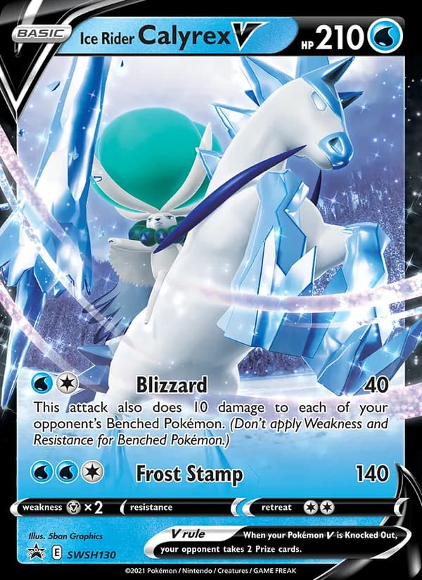 Ice Rider Calyrex V SWSH130/307, SWSH Black Star Promos