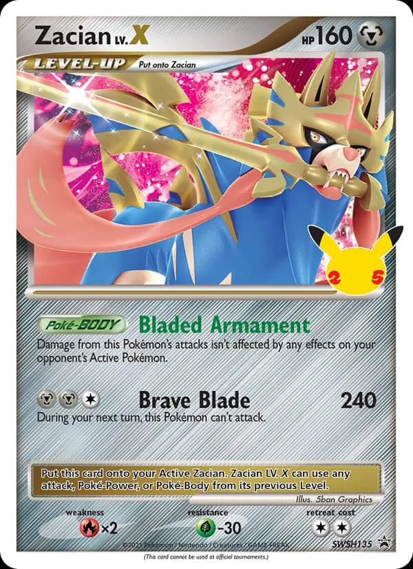 Zacian SWSH135/307, SWSH Black Star Promos