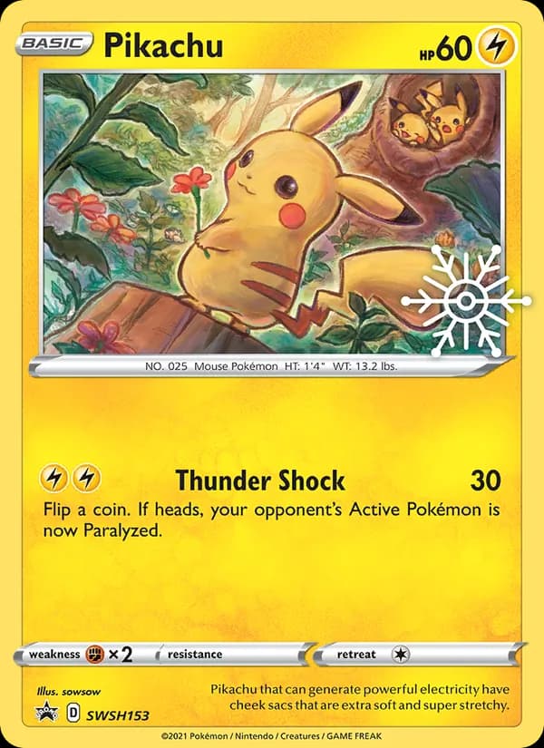 Pikachu SWSH153/307, SWSH Black Star Promos