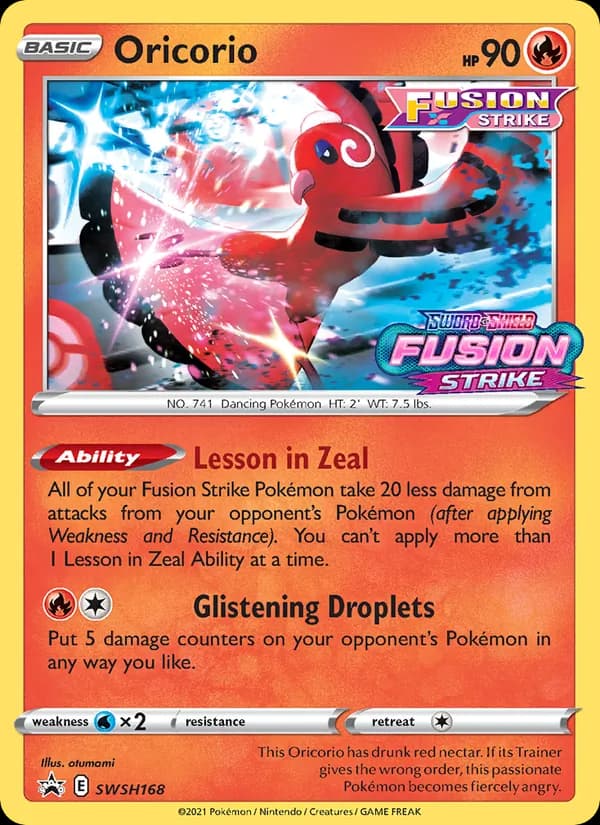 Oricorio SWSH168/307, SWSH Black Star Promos