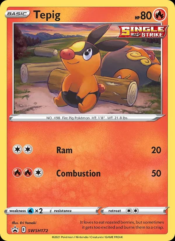 Tepig SWSH172/307, SWSH Black Star Promos