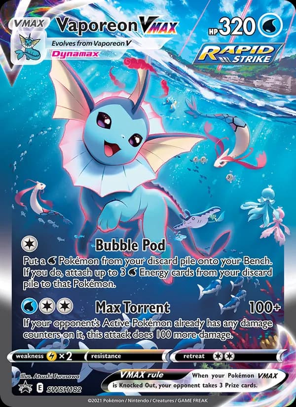 Vaporeon VMAX SWSH182/307, SWSH Black Star Promos