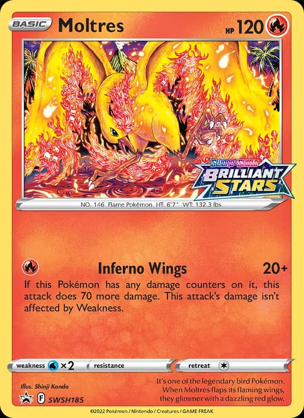 Moltres SWSH185/307, SWSH Black Star Promos