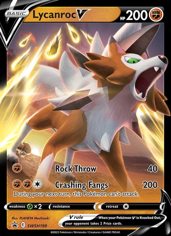 Lycanroc V SWSH199/307, SWSH Black Star Promos
