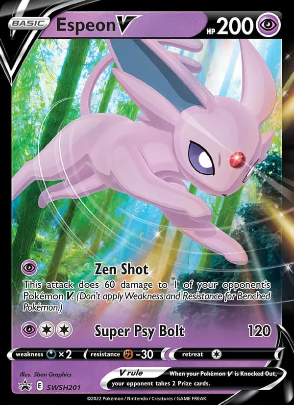 Espeon V SWSH201/307, SWSH Black Star Promos
