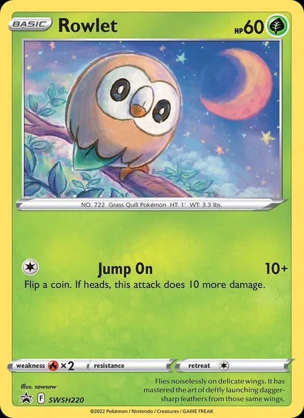 Rowlet SWSH220/307, SWSH Black Star Promos