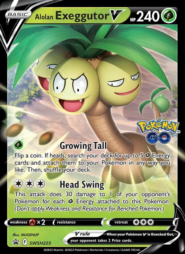 Alolan Exeggutor V SWSH225/307, SWSH Black Star Promos