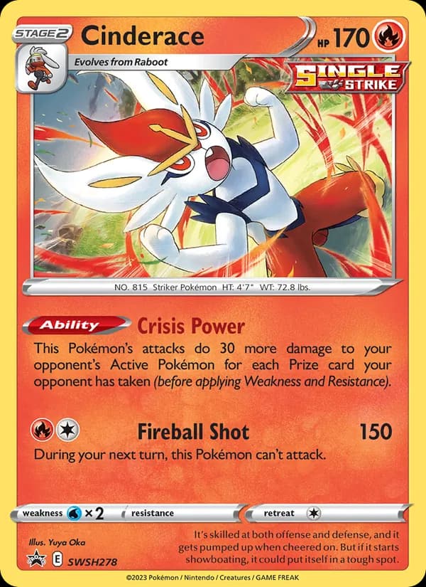 Cinderace SWSH278/307, SWSH Black Star Promos