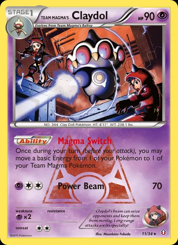 Team Magma's Claydol 11/34, Double Crisis