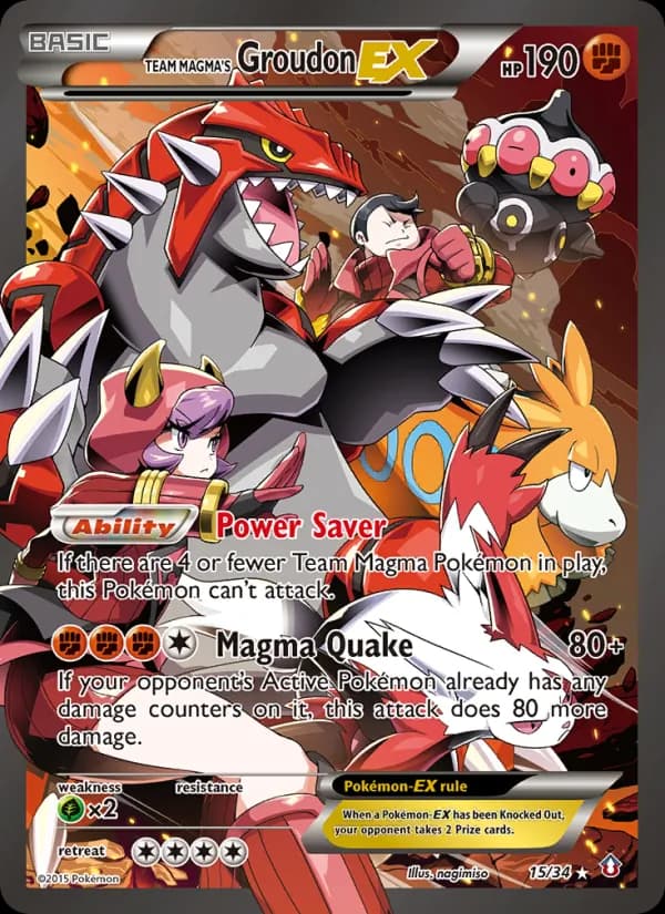 Team Magma's Groudon EX 15/34, Double Crisis