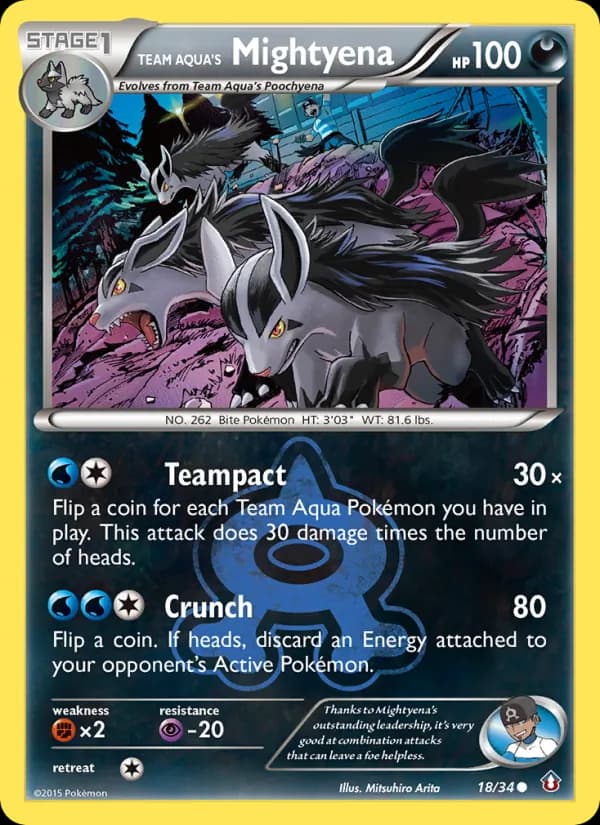 Team Aqua's Mightyena 18/34, Double Crisis
