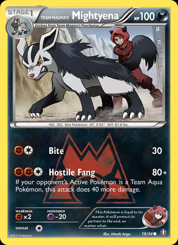 Team Magma's Mightyena 19/34, Double Crisis