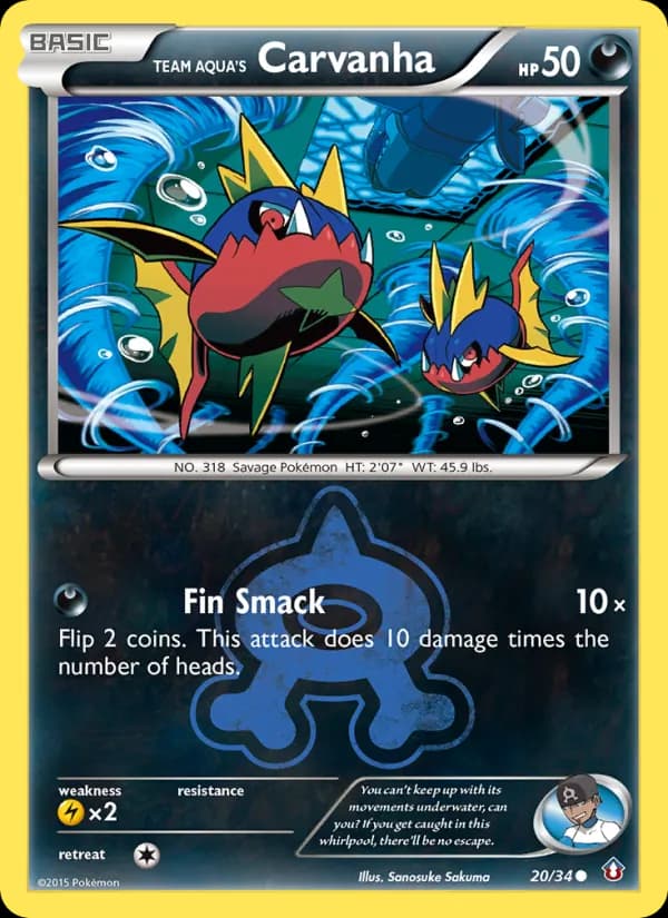 Team Aqua's Carvanha 20/34, Double Crisis