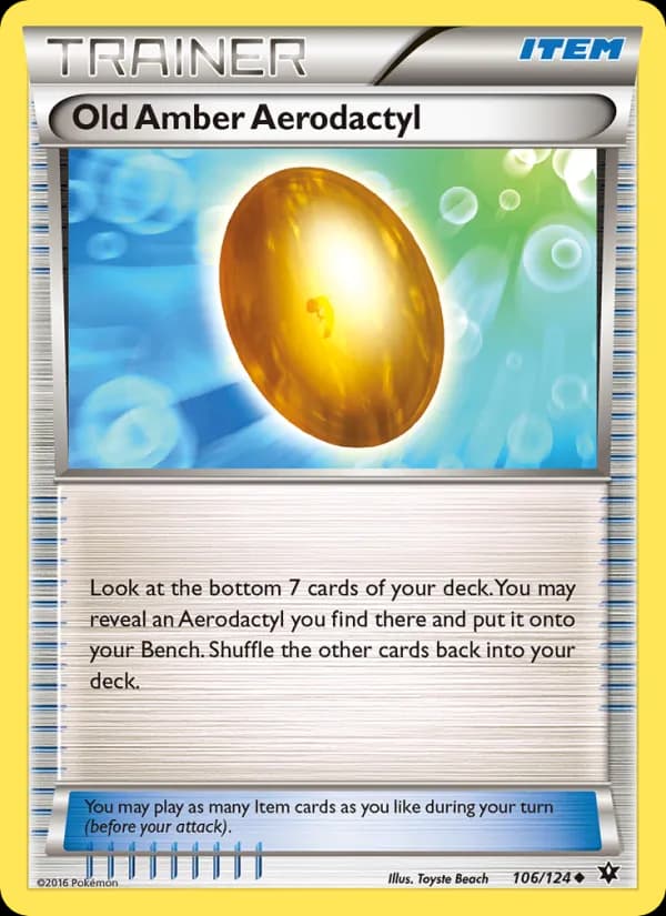 Old Amber Aerodactyl 106/124, Fates Collide