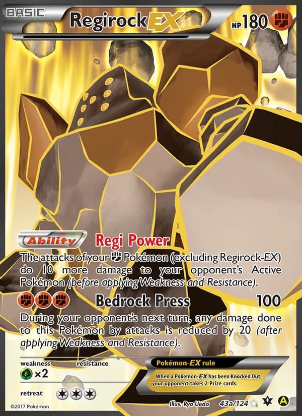 Regirock EX 43a/124, Fates Collide