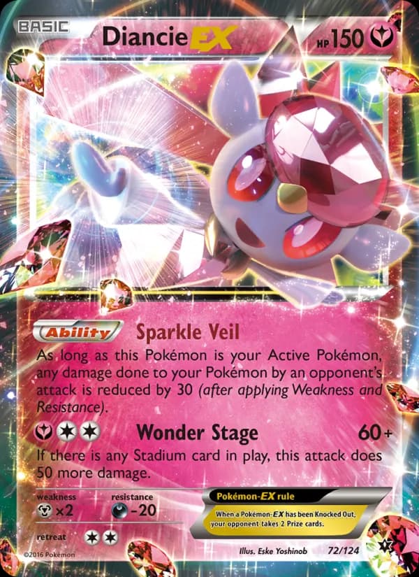 Diancie EX 72/124, Fates Collide