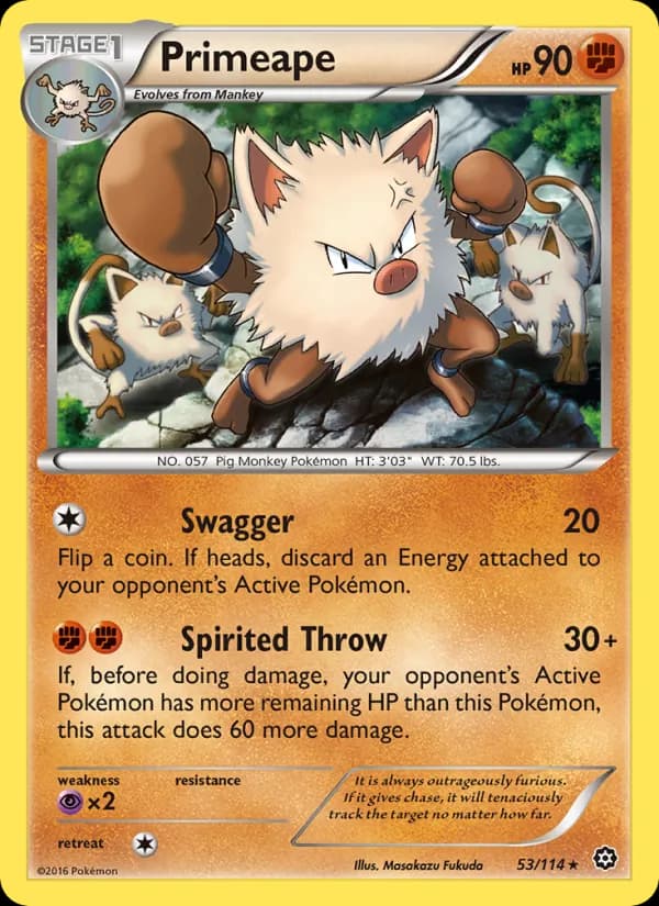 Primeape 53/114, Steam Siege