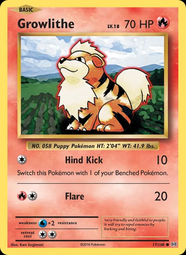 Growlithe 17/108, Evolutions