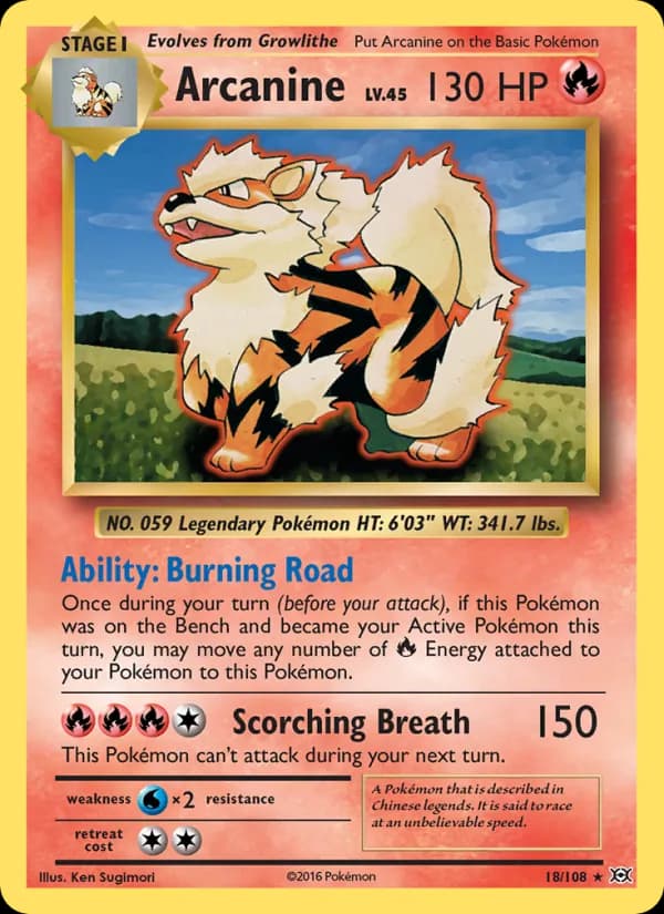 Arcanine 18/108, Evolutions