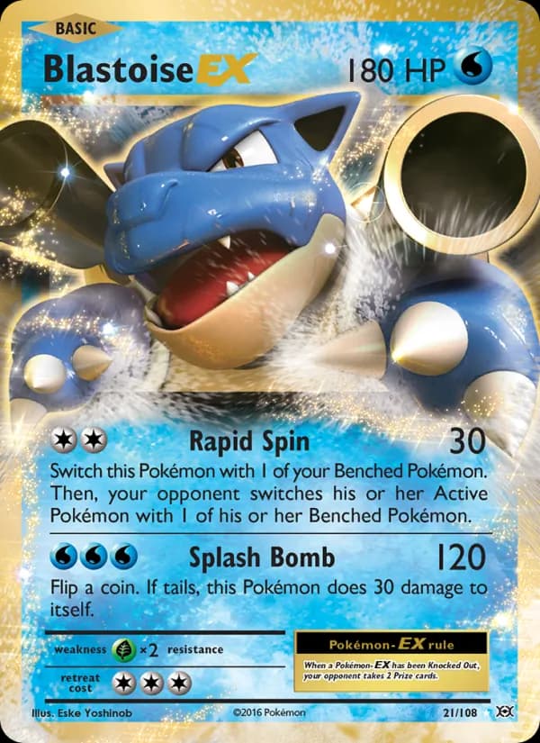 Blastoise EX 21/108, Evolutions