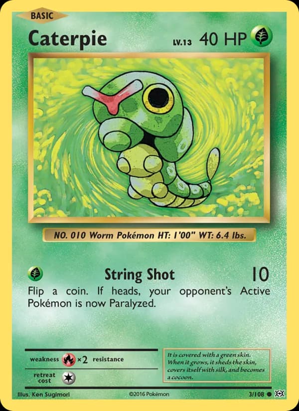 Caterpie 3/108, Evolutions
