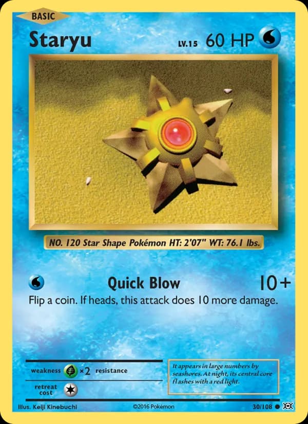 Staryu 30/108, Evolutions
