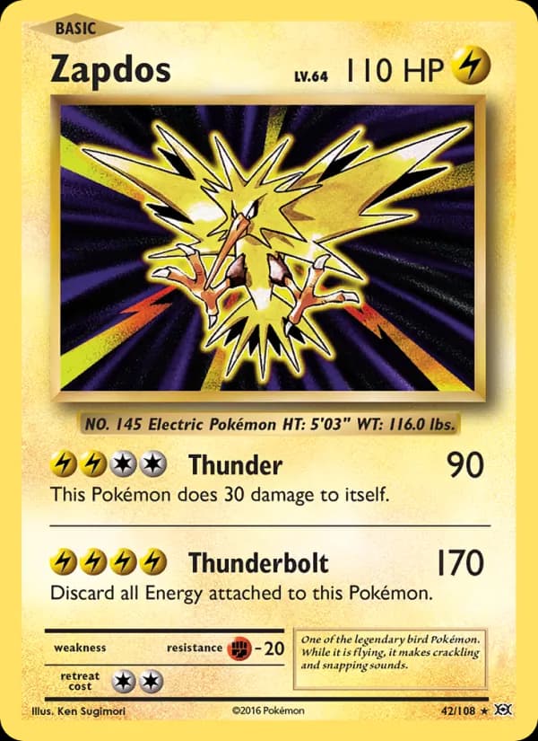 Zapdos 42/108, Evolutions