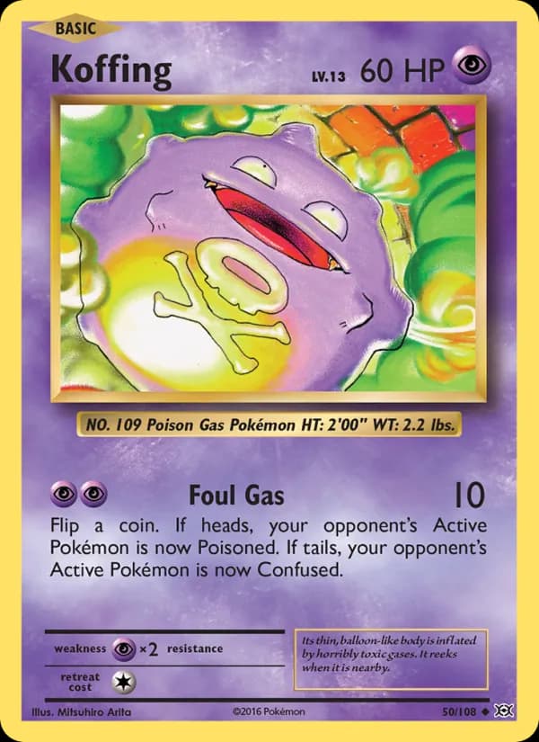 Koffing 50/108, Evolutions