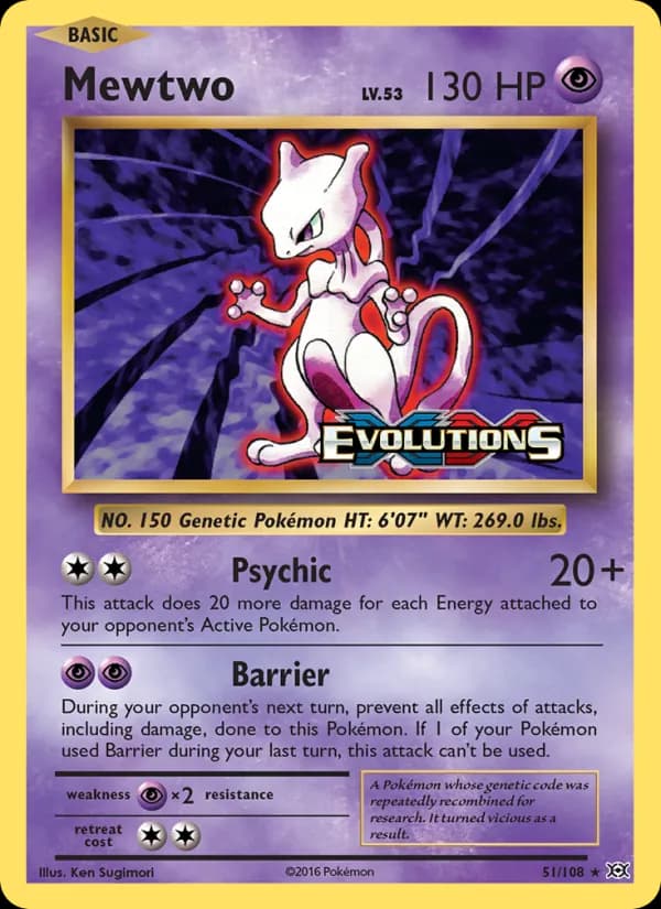 Mewtwo 51/108, Evolutions