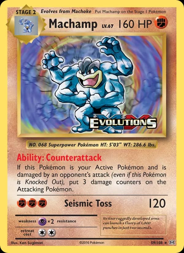 Machamp 59/108, Evolutions