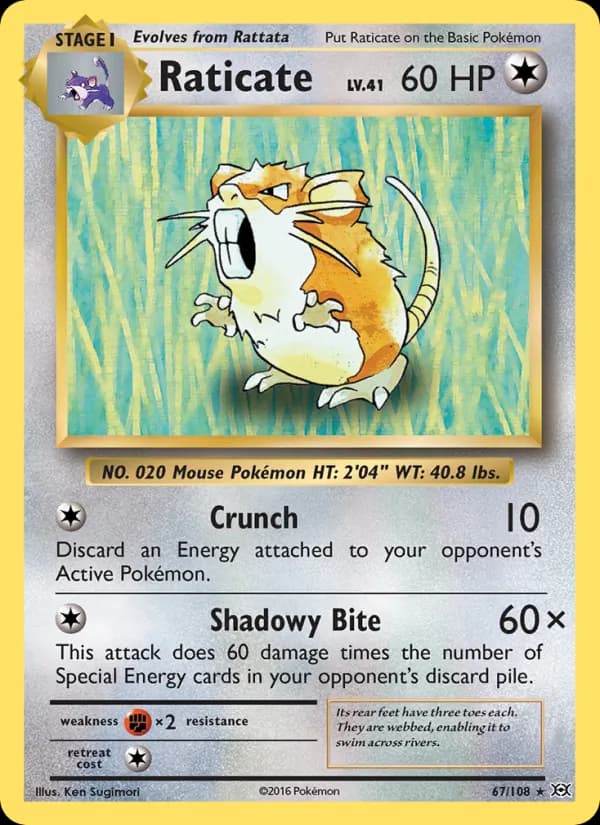 Raticate 67/108, Evolutions