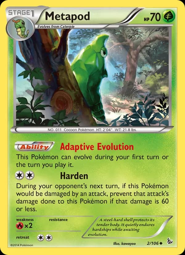Metapod 2/106, Flashfire